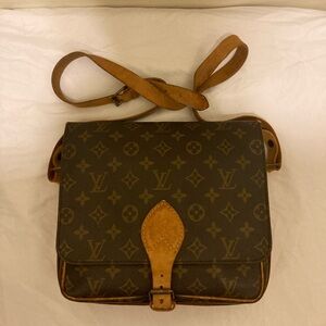 Authentic Louis Vuitton Monogram Messenger Bag in Brown and Tan